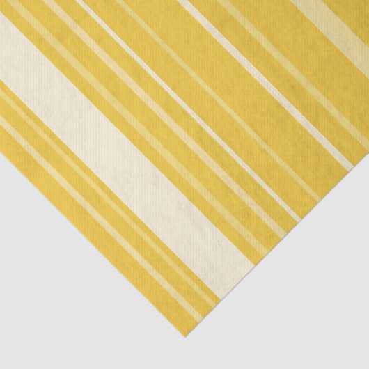 Yellow Striped Pattern Seidenpapier (Detail)