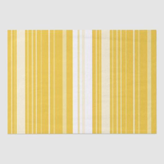Yellow Striped Pattern Seidenpapier (Vorderseite)