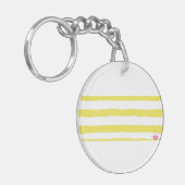 Yellow stripes and a pink crown Acrylic Keychain Schlüsselanhänger (Vorderseite links)