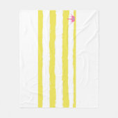 Yellow stripes and a pink crown Fleece Blanket (Vorderseite)