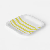 Yellow stripes and a pink crown Paper Plate Pappteller (Gewinkelt)