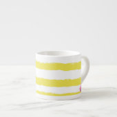 Yellow stripes and a pink crown Specialty Mug Espressotasse (Vorderseite Rechts)