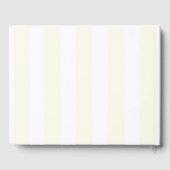 Yellow Stripes Bow Crest Monogram Spring Wedding Gästebuch (Rückseite)