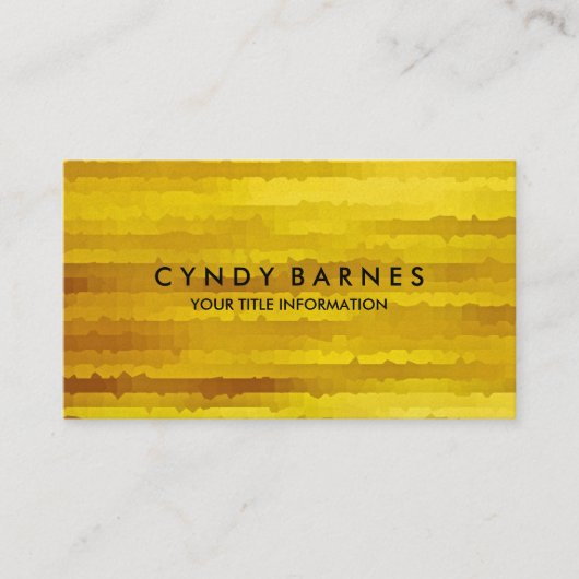 Yellow Stripes Business Card Visitenkarte (Vorderseite)