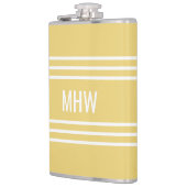 Yellow Stripes custom monogram flask Flachmann (Links)
