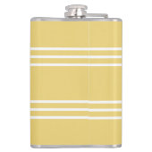 Yellow Stripes custom monogram flask Flachmann (Rückseite)