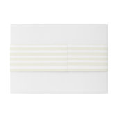 Yellow Stripes & Gold Seashell Coastal Wedding Einladungsbanderole (Rückseitenbeispiel)