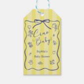 Yellow Stripes Italian Themed Ciao Baby Geschenkanhänger (Vorderseite)