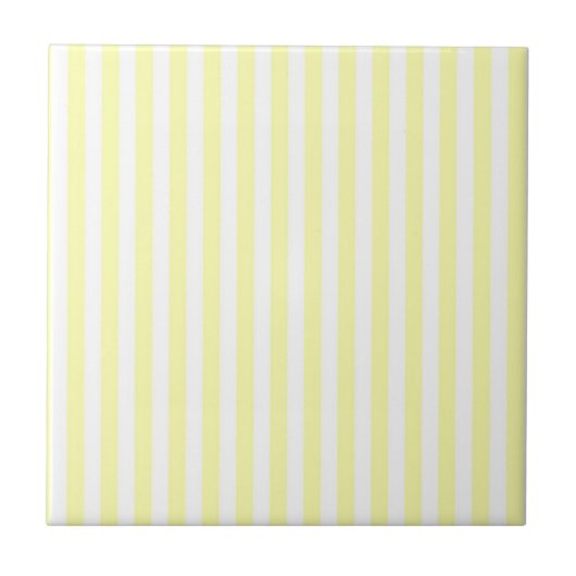 Yellow Stripes Pattern Minimal Modern Summer Fliese (Vorderseite)