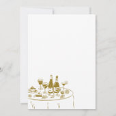 Yellow Stripes That's Amore Bridal Shower Einladung (Rückseite)