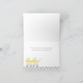 Yellow Stwalzen Twins Baby Dusche Danke Karte (Innenseite)