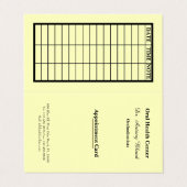 Yellow Stylish Dentist Appointment Card Visitenkarten (Außenseite Aufgefaltet)