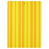 Yellow Stylish Stripes Pattern Design  Klemmbrett (Rückseite)