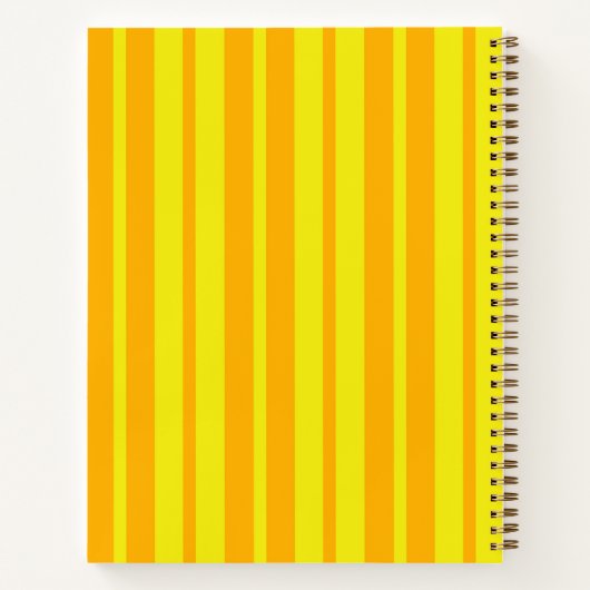 Yellow Stylish Stripes Pattern Design Notizblock (Rückseite)