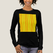 Yellow Stylish Stripes Pattern Design Tri-Blend Shirt (Vorderseite)