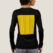 Yellow Stylish Stripes Pattern Design Tri-Blend Shirt (Rückseite)