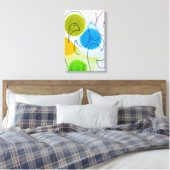 Yellow Stylish Trendy Moderne Abstrakte Canvas Pri Leinwanddruck (Insitu (Schlafzimmer))