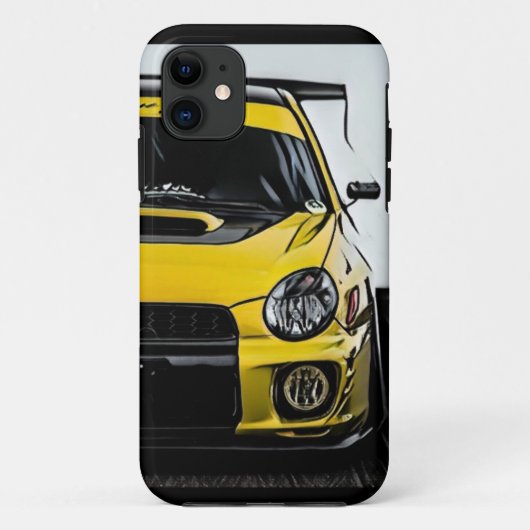 Yellow Subaru Bugeye Impreza WRX Case-Mate iPhone Hülle (Rückseite)