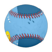 Yellow submarine and fish on blue baseball (Rückseite)
