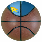 Yellow submarine and fish on blue basketball (Rechts)