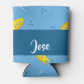 Yellow submarine and fish on blue dosenkühler (Vorderseite)