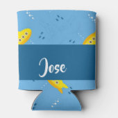 Yellow submarine and fish on blue dosenkühler (Rückseite)