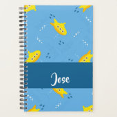 Yellow submarine and fish on blue planer (Vorderseite)