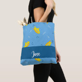 Yellow submarine and fish on blue tasche (Von Nahem)