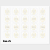 Yellow Subtle Damask Save the Date Stickers (Blatt)