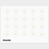 Yellow Subtle Damask Wedger Stickers (Blatt)