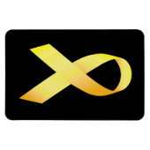 Yellow Suicide Prevention Ribbon Magnet (Horizontal)