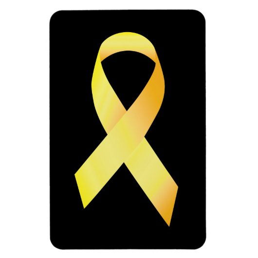 Yellow Suicide Prevention Ribbon Magnet (Vertikal)