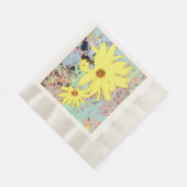 Yellow Summer Blumen Paper Napkins Serviette (Ecke)
