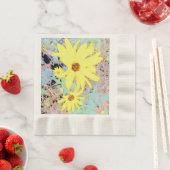 Yellow Summer Blumen Paper Napkins Serviette (Beispiel)