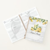 Yellow Summer Lemon Personalisiertes Rezept Buch (Innenseite)