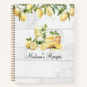 Yellow Summer Lemon Personalisiertes Rezept Buch (Vorderseite)