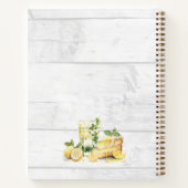 Yellow Summer Lemon Personalisiertes Rezept Buch (Rückseite)