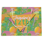 Yellow Summer Vaporwave Sunset Geburtstag Große Geschenktüte (Vorderseite)