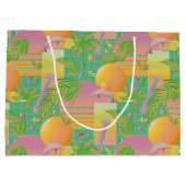 Yellow Summer Vaporwave Sunset Geburtstag Große Geschenktüte (Rückseite)