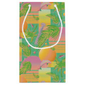 Yellow Summer Vaporwave Sunset Geburtstag Kleine Geschenktüte (Rückseite)