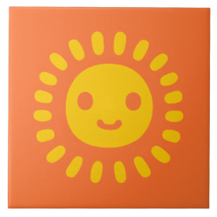 Yellow Sun Art Fliese
