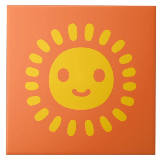 Yellow Sun Art Fliese (Vorderseite)