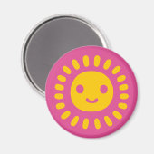 Yellow Sun Art Magnet (Vorderseite/Rückseite)