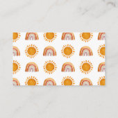 Yellow Sun Baby Showbuchanfrage Begleitkarte (Rückseite)