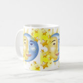 Yellow Sun Blue Moon Yellow Stars Tasse (Vorderseite Links)