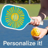 Yellow Sun Caribbean Personalisiert Pickleball Schläger
