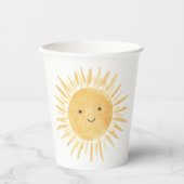 Yellow Sun Girl's Birthday Party Pappbecher (Vorderseite)