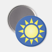 Yellow Sun Magnet (Vorderseite/Rückseite)
