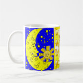 Yellow Sun Moon Blue Tasse (Links)