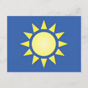Yellow Sun Postcard Postkarte